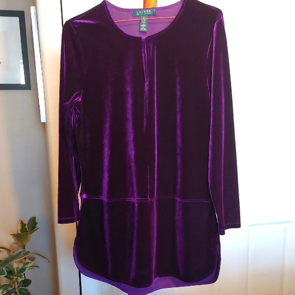 Ralph Lauren Purple Velvet Tunic